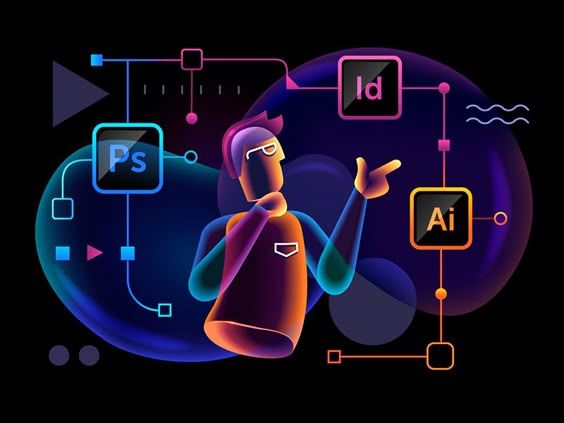 Graphic design with Adobe Illustrator and Photoshop